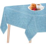 Sjzg - nappe anti - taches lavable, nappe de table aspect lin nappe rectangulaire, nappe impermable, ...