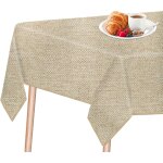 Sjzg - nappe anti - taches lavable, nappe de table aspect lin nappe rectangulaire, nappe imperm�able, ...