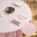 Sjzg - nappe anti tache ronde 120 cm rose nappe extérieurs impermeable jardin nappe a rayures jacquard ... Sjzg - nappe anti tache ronde 120 cm rose nappe extérieurs impermeable jardin nappe a rayures jacquard ...