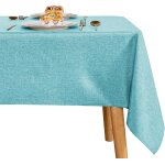 Sjzg - nappe aspect lin lavable nappe de table anti - tche protection de table nappe exterieur impermable ...