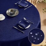 Sjzg - nappe bleu anti tache ronde 120 cm nappe extérieurs impermeable jardin nappe a rayures jacquard ... Sjzg - nappe bleu anti tache ronde 120 cm nappe extérieurs impermeable jardin nappe a rayures jacquard ...