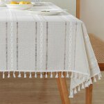 Sjzg - nappes boho pour la ferme décor, nappe de table carré 90x90cm, nappe polyester linen touch tressée ... Sjzg - nappes boho pour la ferme décor, nappe de table carré 90x90cm, nappe polyester linen touch tressée ...