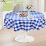 Sjzg - nappe a carreaux tissu, ronde 180cm, lavable, anti - taches, imperméable, pour l'extérieur, pique ... Sjzg - nappe a carreaux tissu, ronde 180cm, lavable, anti - taches, imperméable, pour l'extérieur, pique ...