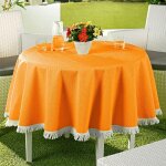 Sjzg - nappe de jardin ronde ovale rectangulaire pour l'extérieur et l'intérieur (130 cm, ronde, orang) ... Sjzg - nappe de jardin ronde ovale rectangulaire pour l'extérieur et l'intérieur (130 cm, ronde, orang) ...