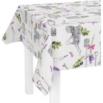 Sjzg - nappe lavable au mètre - 180 x 140 cm (bord coupé) - motif jardin lavande - imperméable - idéale ... Sjzg - nappe lavable au mètre - 180 x 140 cm (bord coupé) - motif jardin lavande - imperméable - idéale ...