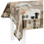 Sjzg - nappe lavable au mètre - 220 x 140 cm (bord coupé) - motif cappuccino beige - imperméable - idéale ... Sjzg - nappe lavable au mètre - 220 x 140 cm (bord coupé) - motif cappuccino beige - imperméable - idéale ...