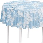 Sjzg - nappe lavable au mètre - ronde (bord coupé) - motif feuilles et vignes bleues - imperméable - ... Sjzg - nappe lavable au mètre - ronde (bord coupé) - motif feuilles et vignes bleues - imperméable - ...