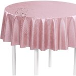 Sjzg - nappe lavable au mètre - ronde (bord coupé) - motif lin et rose - imperméable - idéale comme nappe ... Sjzg - nappe lavable au mètre - ronde (bord coupé) - motif lin et rose - imperméable - idéale comme nappe ...