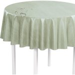 Sjzg - nappe lavable au mètre - ronde (bord coupé) - motif lin vert - imperméable - idéale comme nappe ... Sjzg - nappe lavable au mètre - ronde (bord coupé) - motif lin vert - imperméable - idéale comme nappe ...
