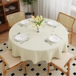 Sjzg - nappe lavable, ronde, diamètre 180 cm, en polyester, résistante aux rayures et anti - taches, ... Sjzg - nappe lavable, ronde, diamètre 180 cm, en polyester, résistante aux rayures et anti - taches, ...