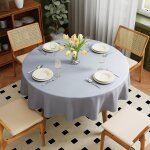 Sjzg - nappe lavable, ronde, diamètre 180 cm, en polyester, résistante aux rayures et anti - taches, ... Sjzg - nappe lavable, ronde, diamètre 180 cm, en polyester, résistante aux rayures et anti - taches, ...