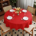 Sjzg - nappe lavable, ronde, diamètre 180 cm, en polyester, résistante aux rayures et anti - taches, ... Sjzg - nappe lavable, ronde, diamètre 180 cm, en polyester, résistante aux rayures et anti - taches, ...
