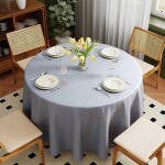 Sjzg - nappe lavable, ronde, diamètre : 225 cm, en polyester, résistante aux rayures et anti - taches, ... Sjzg - nappe lavable, ronde, diamètre : 225 cm, en polyester, résistante aux rayures et anti - taches, ...