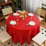 Sjzg - nappe lavable, ronde, diamètre : 275 cm, en polyester, résistante aux rayures et anti - taches, ... Sjzg - nappe lavable, ronde, diamètre : 275 cm, en polyester, résistante aux rayures et anti - taches, ...