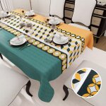 Sjzg - nappe rectangulaire, 100 x 140 cm, stries orange - vert, impermable, nappe pour l'intrieur et ...