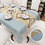 Sjzg - nappe rectangulaire, 120 x 140 cm, brumeux bleu, impermable, nappe pour l'intrieur et l'extrieur, ...