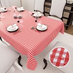 Sjzg - nappe rectangulaire, 120 x 140 cm, damier rouge, impermable, nappe pour l'intrieur et l'extrieur, ...