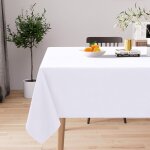 Sjzg - nappe rectangulaire impermable 140 x 180 cm nappe de table en polyester anti - taches lavable ...