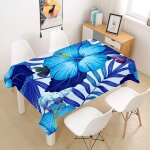 Sjzg - nappe rectangulaire impermable, 3d plantes tropicales imprim anti tache lavable nappes entretien ...