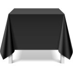 Sjzg - nappe rectangulaire lavable en vinyle noir d�corative et personnalisable pour jardin et quotidien ...