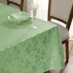 Sjzg - nappe rectangulaire sauge verte 100 x 140 cm - elgante en jacquard floral, anti - tache et impermable ...