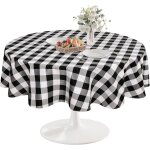 Sjzg - nappe ronde a carreaux tissu, 120cm rond, lavable anti - taches imperméable pour l'extérieur pique ... Sjzg - nappe ronde a carreaux tissu, 120cm rond, lavable anti - taches imperméable pour l'extérieur pique ...