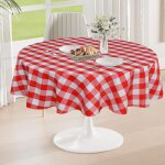Sjzg - nappe ronde a carreaux tissu, 140cm rond, lavable anti - taches imperméable pour l'extérieur pique ... Sjzg - nappe ronde a carreaux tissu, 140cm rond, lavable anti - taches imperméable pour l'extérieur pique ...