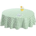 Sjzg - nappe ronde exterieur 100% impermeable jardin 140cm pois vert et blanc, nappe 350gsm lavable pvc ... Sjzg - nappe ronde exterieur 100% impermeable jardin 140cm pois vert et blanc, nappe 350gsm lavable pvc ...