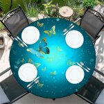 Sjzg - nappe ronde d'extrieur avec bande elastique Ø 36in - 90cm nappe de jardin elastique avec motif ...