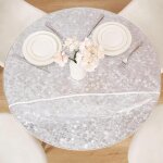 Sjzg - nappe ronde toile irée avec bord elastique, nappe exterieur impermeable jardin, nappes table ronde ... Sjzg - nappe ronde toile irée avec bord elastique, nappe exterieur impermeable jardin, nappes table ronde ...