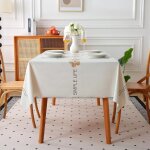 Sjzg - nappe de table carre 140x140 cm - impermable et anti - taches en pvc vinyle plastique - motif ...