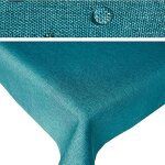 Sjzg - nappe de table de jardin ovale - 135 x 180 cm - bleu pétrole - aspect lin - effet lotus - anti ... Sjzg - nappe de table de jardin ovale - 135 x 180 cm - bleu pétrole - aspect lin - effet lotus - anti ...