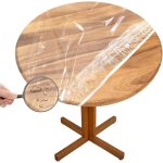 Sjzg - nappe de table transparente, ronde, lavable, diamtre 90 - 110 cm, rsistante aux intempries, ...