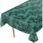 Sjzg - nappe, facile a nettoyer, toile cire, 100 x 140 cm, bord coup, chika, vert, nappe de jardin, ...