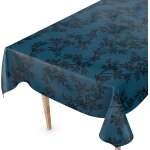 Sjzg - nappe en toile cire lavable - 120 x 140 cm - bords dcoups - chika - bleu fonc - pour jardin ...