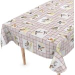 Sjzg - nappe en toile cirée, lavable, bord coupé, motif chasse, nappe de jardin, 180 x 140 cm Sjzg - nappe en toile cirée, lavable, bord coupé, motif chasse, nappe de jardin, 180 x 140 cm