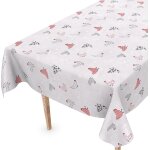 Sjzg - nappe en toile cirée, lavable, bord coupé, poules, gris, pour table de jardin, 160 x 140 cm, pour ... Sjzg - nappe en toile cirée, lavable, bord coupé, poules, gris, pour table de jardin, 160 x 140 cm, pour ...