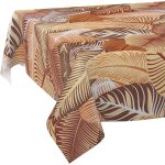 Sjzg - nappe en toile cire - lavable - nappe de jardin - impermable - bord coup - motif floral - feuilles ...