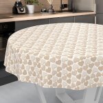 Sjzg - nappe en toile cirée, lavable, pour table de jardin, extérieur et intérieur, ronde, bord coupé, ... Sjzg - nappe en toile cirée, lavable, pour table de jardin, extérieur et intérieur, ronde, bord coupé, ...