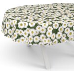 Sjzg - nappe en toile cire lavable, pour table de jardin, de forme ronde, ovale ou rectangulaire, ovale, ...