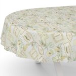 Sjzg - nappe en toile cire lavable, pour table de jardin, de forme ronde, ovale ou rectangulaire, ovale, ...