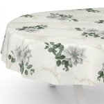 Sjzg - nappe en toile cirée, lavable, pour table de jardin, motif fleurs marbrées, ovale, 160 x 140 cm, ... Sjzg - nappe en toile cirée, lavable, pour table de jardin, motif fleurs marbrées, ovale, 160 x 140 cm, ...