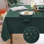 Sjzg - nappe vert tissu anti tache rectangulaire 140x180cm aspect lin nappe extrieurs impermeable jardin ...