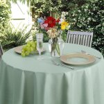 Sjzg - petite nappe en toile cirée ronde 100 cm, avec ourlet, aspect lin, imperméable, pour l'extérieur, ... Sjzg - petite nappe en toile cirée ronde 100 cm, avec ourlet, aspect lin, imperméable, pour l'extérieur, ...