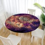 Sjzg - protge table elastiqu rond nappe anti - taches pour la maison patio deck table a th cuisine ...