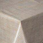 Sjzg - toile cire 130 x 260 cm, avec lignes, lavable, avec ourlet, nappe de jardin en polyester