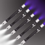 Sjzg - torche a lumire noire uv torche led 2 - en - 1 avec lumire violette et blanche 395nm dtecteur ...