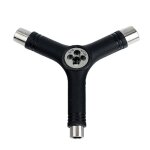 Skateboard repair y shape tool with l type wrench, noir