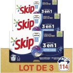 Skip - lessive liquide en capsules active clean 3 en 1 - 114 lavages - fracheur longue dure - sans ...