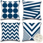 Slep - housse coussin 40x40 cm exterieur impermeable g�om�trique coussins canape decoratif taie oreiller ...